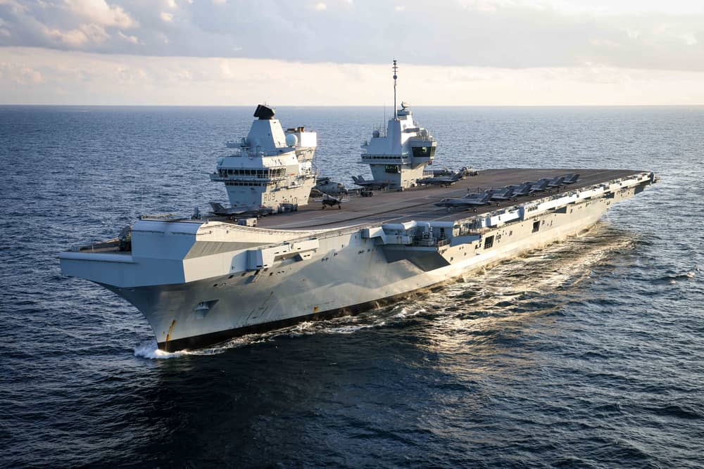 HMS Prince of Wales, the Royal Navy flagship, has started Exercise Talisman Sabre in Australia amid other British patrols near China. Pictured: HMS Prince of Wales captured from 845 Squadron Merlin Mk4.