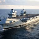 HMS Prince of Wales, the Royal Navy flagship, has started Exercise Talisman Sabre in Australia amid other British patrols near China. Pictured: HMS Prince of Wales captured from 845 Squadron Merlin Mk4.