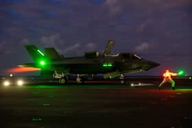 Pilots aboard HMS Prince of Wales conducted night-flying exercises with F-35B fighter jets, in the run up to Exercise Talisman Sabre.