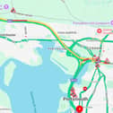 A crash on the A27 has resulted in slow traffic for drivers this morning