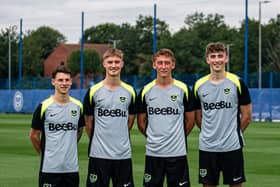 Pompey's Aussies left to right: Adrian Segecic, Thomas Waddingham, Jacob Farrell and Hayden Matthews. Pic: Portsmouth FC