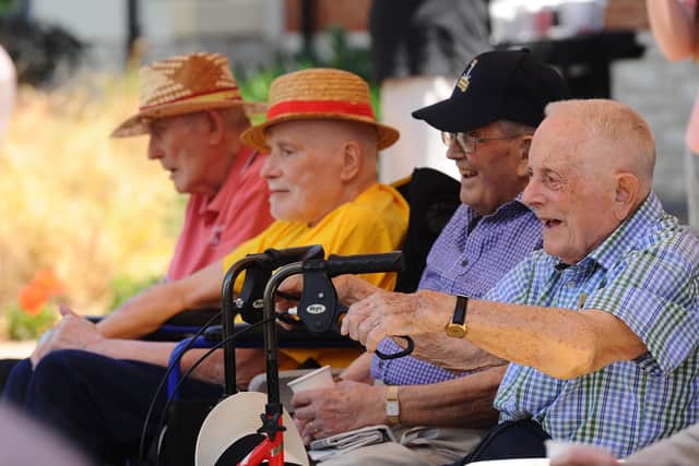 Veterans enjoying the field gun show Admiral Jellicoe House in Southsea on Thursday, July 10, 2025.