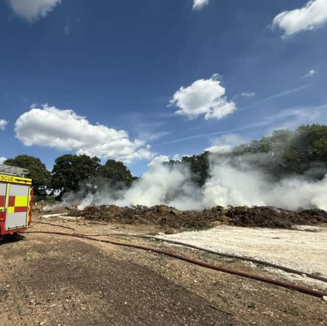 Hampshire fire crews tackle blaze at a Petersfield farm