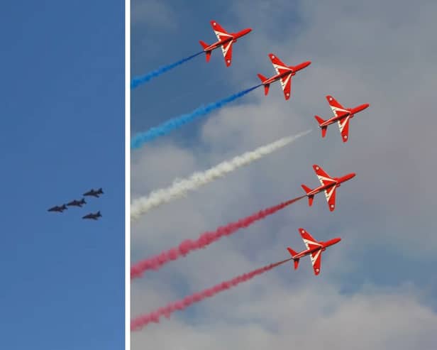 Red Arrows fly over Portsmouth on July 13.