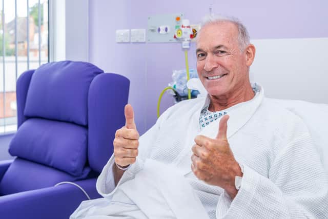 Dr Hilary Jones recovering after his hip replacement surgery at the Practice Plus Group Hospital in Birmingham