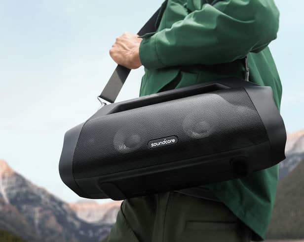 The Soundcore Motion Boom Plus is ultra-portable thanks to its lightweight design, built-in handle and removable strap.