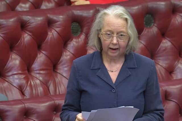 Peers in the House of Lords have demanded that housing protections for civilian renters should be passed on to armed forces personnel living in military housing. The government was defeated in a vote. Pictured: Liberal Democrat Baroness Grender