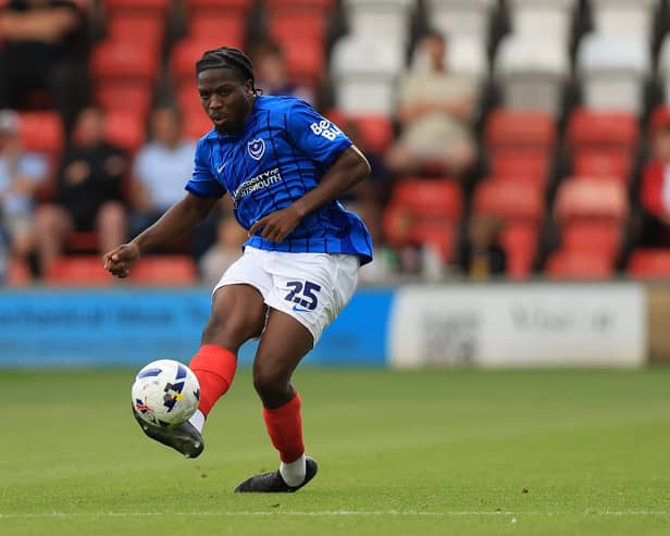 Pompey triallist Nathan Ferguson. Pic: Simon Roe/ProSportsImages