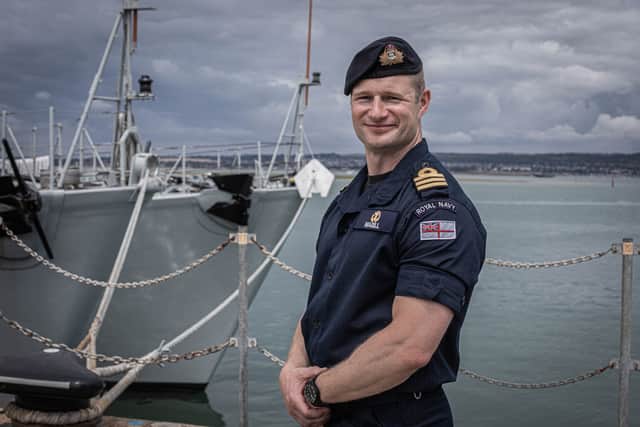 Commander Alasdair Magill, Commander of UK Mine Warfare Battle Staff, 41, who has served in the Royal navy for 22 years.