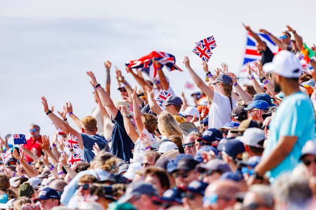 Union Jacks were flying high at the SailGP event in Southsea. Picture: Marcin Jedrysiak