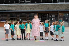 Headteacher Karen Geddes of Court Lane Infant Academy in Cosham, is retiring after 37 years in teaching.


Pictured is: Headteacher Karen Geddes with some of the children across the school.


Picture: Sarah Standing (170725-9970)