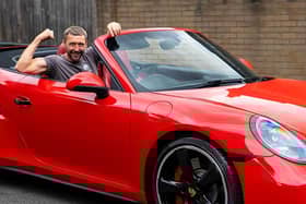 Michael Barton is a mad Liverpool FC fan - so the colour of his Porsche is perfect
