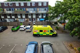 Police, paramedics, and an air ambulance, have been deployed to Washington Road, Buckland, this evening (July 22). A cordon has been put up and a block of flats has been taped off by police.