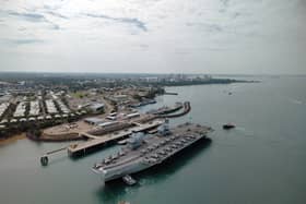 Royal Navy flagship HMS Prince of Wales made a historic visit to Darwin in Australia, hot off the heels of Exercise Talisman Sabre.