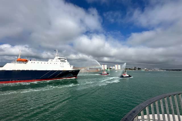 MV Commodore Goodwill, a passenger and freight ferry that has served the Portsmouth route to the Channel Islands for 30 years, has been sold to DFDS and renamed MV Caesarea Trader.
