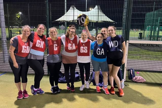 Sheila with her teammates in the Portsmouth Netball Association League.