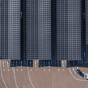 Solar panels at Portsmouth International Port, which has saved the site over £100,000 in energy costs.