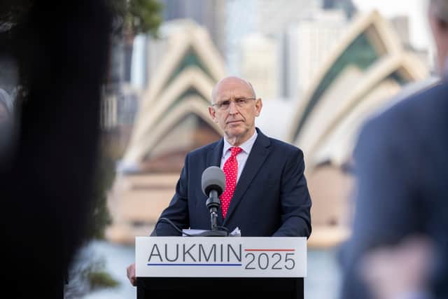 Defence secretary John Healey said the UK is ready to fight alongside Australia when asked about potential China escalation over Taiwan. He added that he would prefer a peaceful solution.