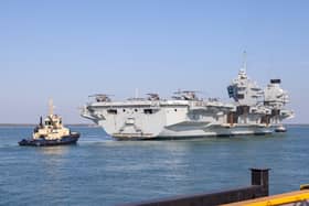 Royal Navy aircraft carrier HMS Prince of Wales leaving Darwin in Australia on July 29, heading to Japan for the next stage of Operation Highmast.