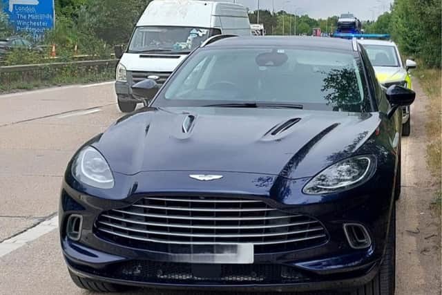A person has been arrested after being more than three times the legal limit while driving on the M3.