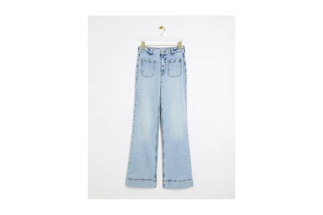 River Island’s High-Waisted Front Pocket Wide Leg Jeans