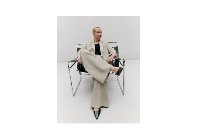 Tailored Pleat Front Wide Leg Trousers