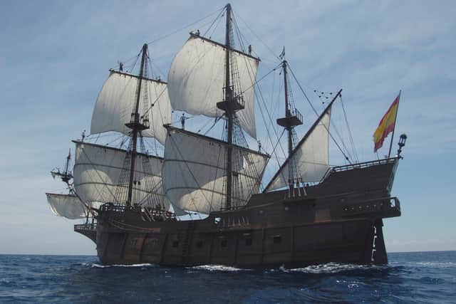 The replica Spanish Galleon, Galeón Andalucía, is due to visit Portsmouth and is offering people the chance to step onboard. She will be docked at Gunwharf Quays.