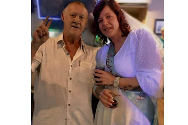 A family has launched a fundraiser to get him home from Thailand after a mass on his spine has left him paralysed.
Pictured: Robin with his daughter, Sarah