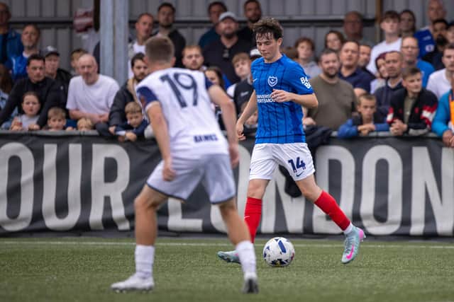 Pompey’s Harry Clout is out of contract at the end of the season. Picture: Alex Shute