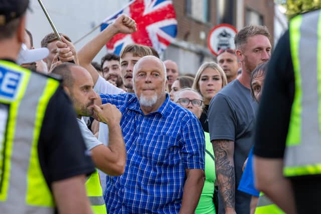 Anti-migrant protesters made their views known