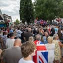 Huge crowds filled the precinct 