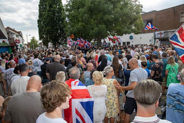 Huge crowds filled the precinct