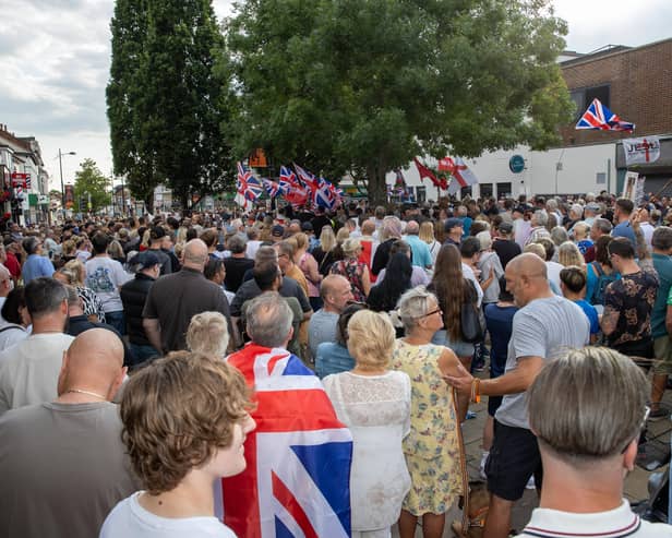Huge crowds filled the precinct 