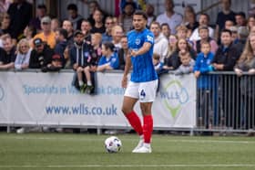 Ibane Bowat played the first half of Pompey's goalless draw at the Hawks on Tuesday night. Picture: Alex Shute