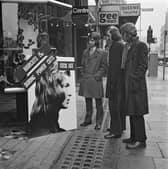 A sign advertises haircuts for just 5p during the power cuts in February 1972
