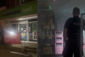 Police attended the Co-Op in Tangier Road in the early hours of the morning after entry was gained to the site. 