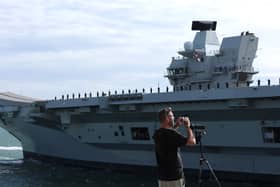 Repairs to HMS Queen Elizabeth will soon begin as she is waiting to go into the Rosyth Dry Dock.