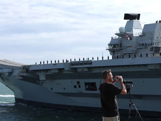 Repairs to HMS Queen Elizabeth will soon begin as she is waiting to go into the Rosyth Dry Dock.