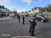 The two men arrested on suspicion of assault and affray after confronting a peaceful protest have been bailed until November 1.