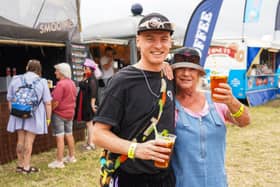 Josh Harrison and Julie Walters enjoying Day 4 of the Wickham festival 2025 in Wickham. 

Pictured by Alec Chapman