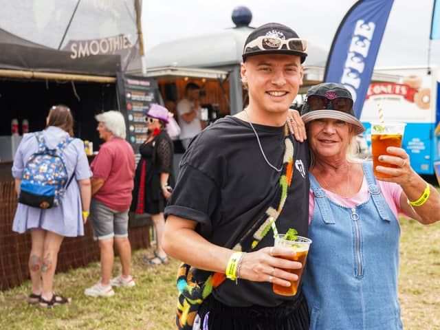 Josh Harrison and Julie Walters enjoying Day 4 of the Wickham festival 2025 in Wickham. 

Pictured by Alec Chapman
