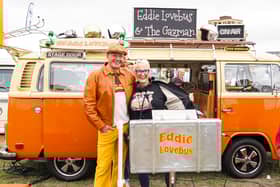 Eddie Lovebus and The Gazman at the Beach Dubbin festival on Southsea Common in Portsmouth. 

Pictured: The Gazman and Jayne Wells. 

Picture: Alec Chapman