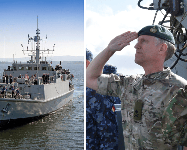 HMS Pembroke, a Royal Navy minehunter, has officially been commissioned into the Romanian Navy at a ceremony in Scotland. She was sold alongside her sister ship, HMS Blyth.