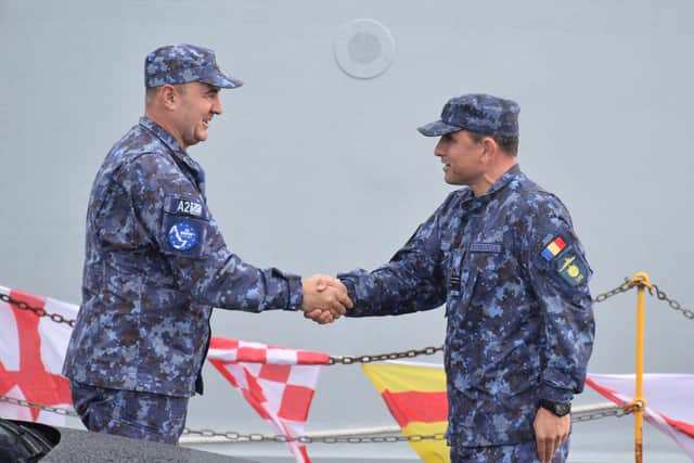 Both minehunters will be tasked with disposing of ordinances in the Black Sea.
