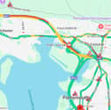 Emergency repair work on the M27 is causing long delays this evening