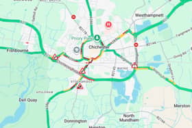 The eastbound carriageway of the A27 at Chichester Bypass has now reopened