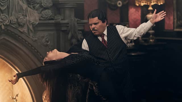 Luis Guzmán and Catherine Zeta-Jones in Wednesday season 2