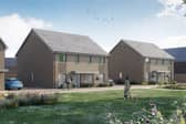 Illustration of six self-build custom houses on land south of Funtley Road, Funtley