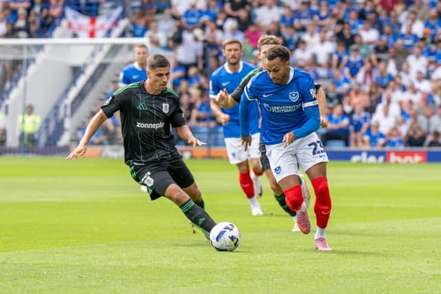 Josh Murphy was Pompey's captain against PEC Zwolle in August 2025. Picture: Steve Bailey/ProSportsImages