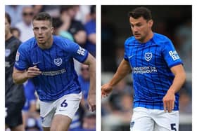 Conor Shaughnessy, left, and Regan Poole, right, are centre to play together for the first time competitively in 20 months at Oxford United. 